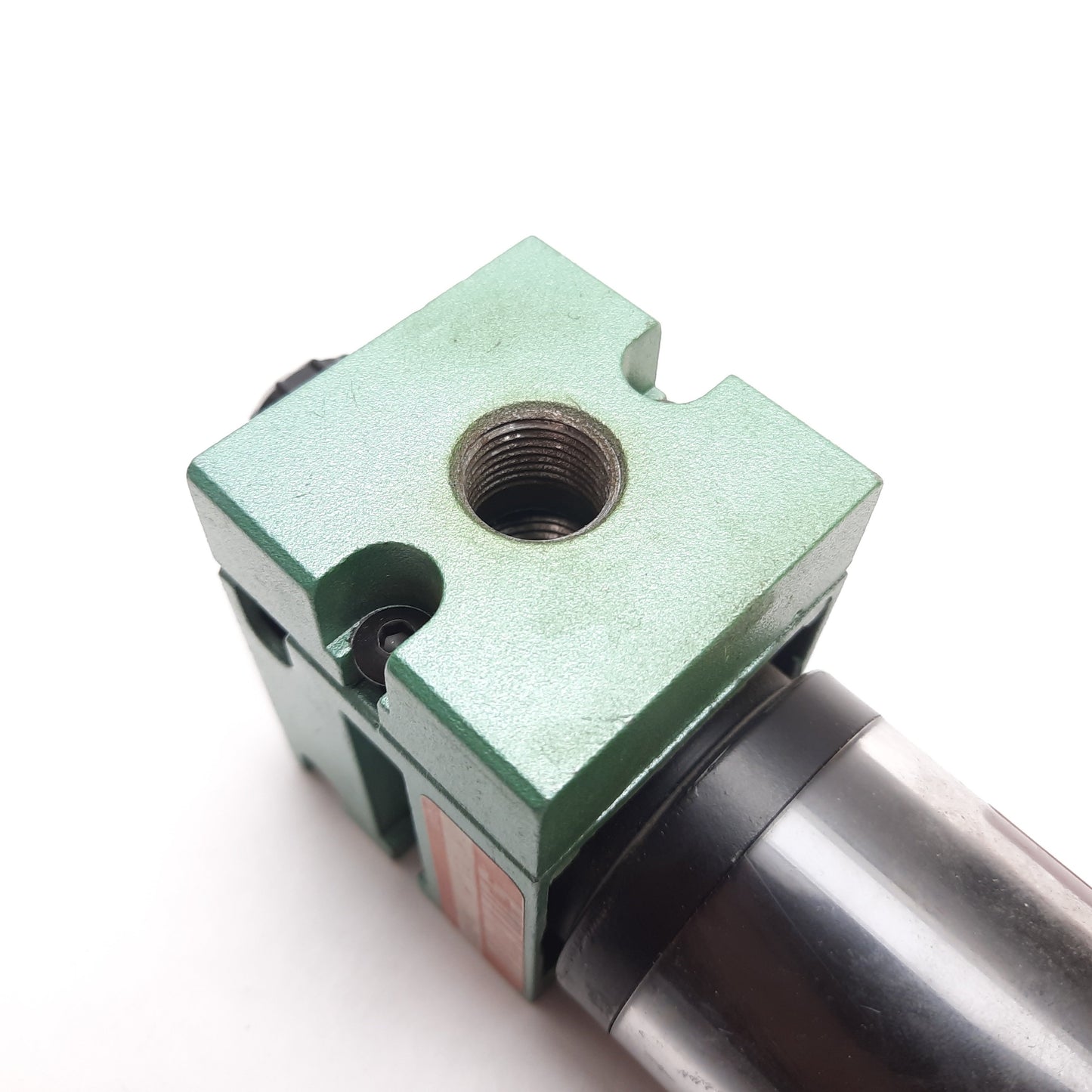Used Numatics L21L-04C Oil Auto Air Lubricator Oiler, 1/2" NPT, With 3/8" NPT Adapter
