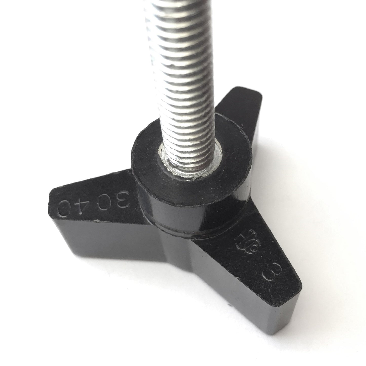 New – Open box Lot of 6 HDCo 3040 Black Three Arm Handle Knob Screw 5/16-18 Thread 1.5" Long