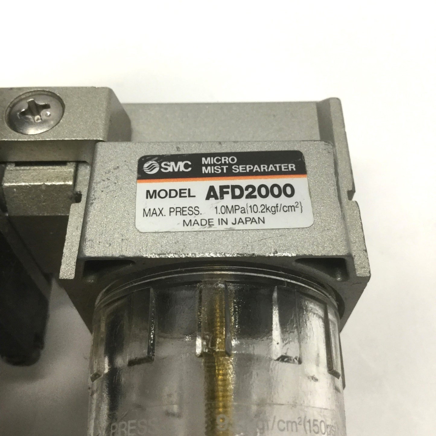 Used SMC AR2000-02 & AFD2000-02 Regulator & Mist Separator 0.05-0.85MPa, 1/4" Rc