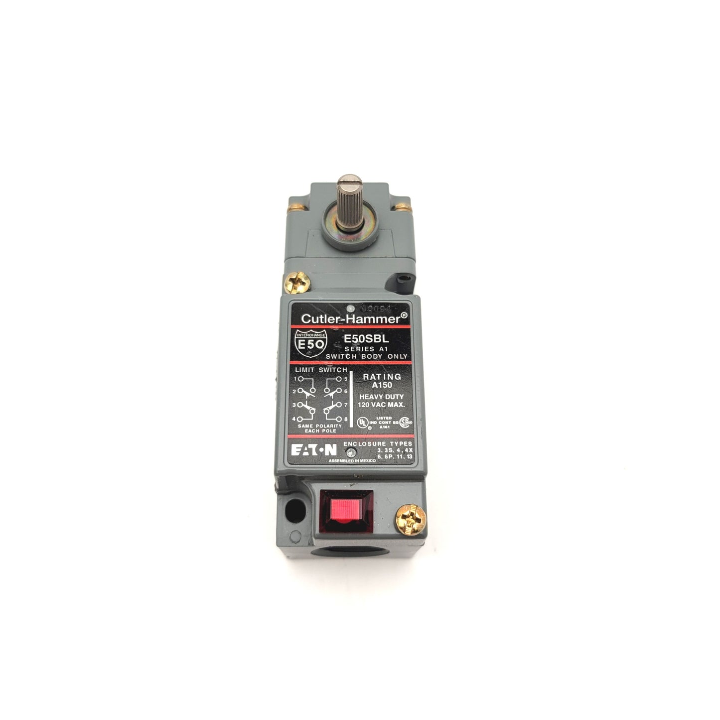 New – Open box Cutler-Hammer E50SBL Switch Body, E50RB Receptacle & E50DR1 Limit Switch