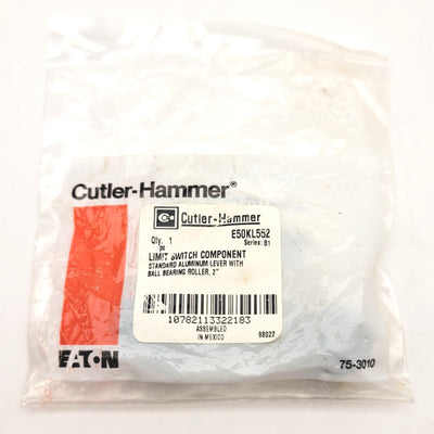 New Cutler-Hammer E50KL552 Limit Switch Lever w/Ball Bearing Roller 2" Long