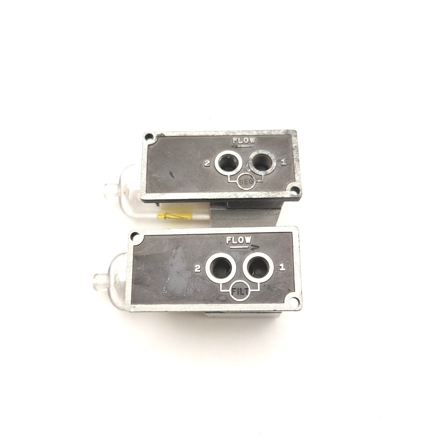 Used Lot of 2 Numatrol II 215-219A Pneumatic Filter, 150psi Max, Ports: 1/8"NPT
