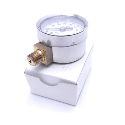 New – Open box Lot of 2 McDaniel Controls Pressure Gauges, 0-100 PSI, 1/8" NPT, Bronze/Brass