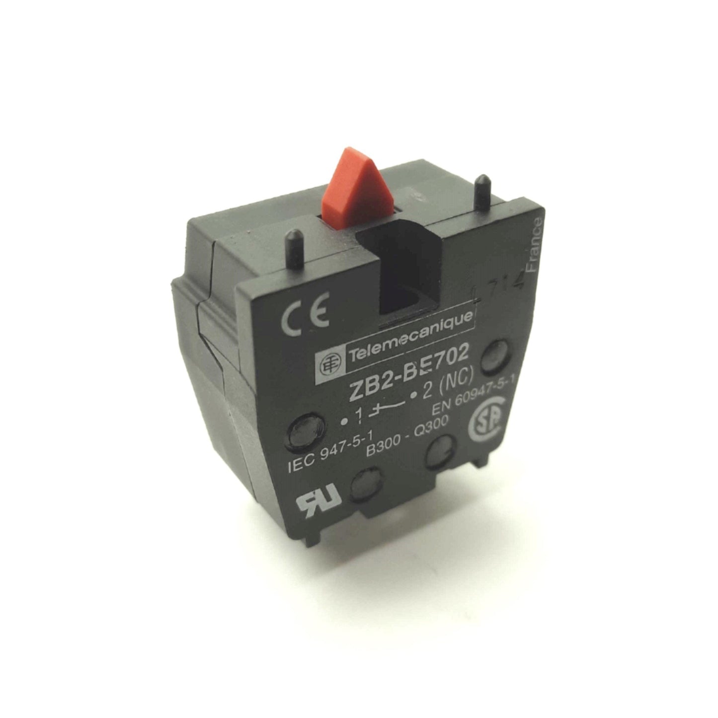 Used Telemecanique ZB2-BE702 Through-Hole Pushbutton Contact Block SPST NC 300V 5A