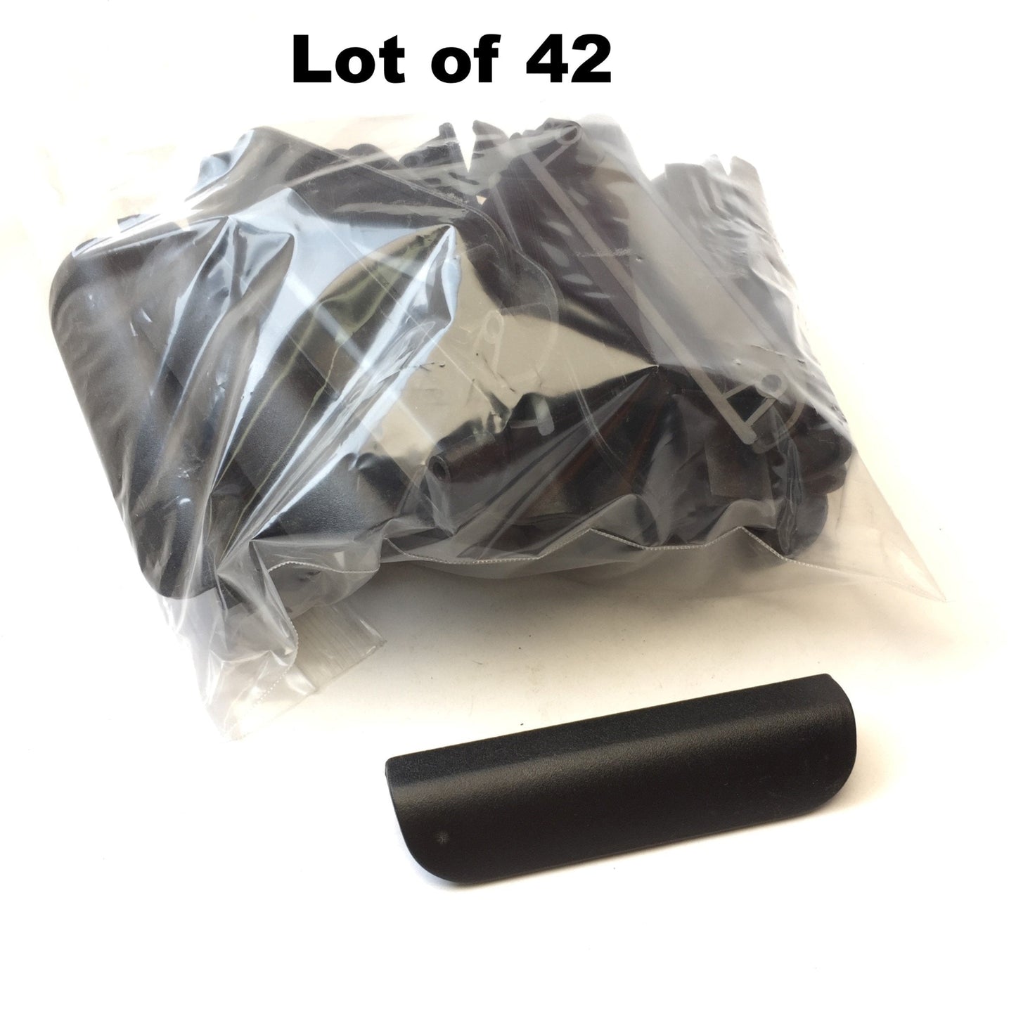 Used Lot of 42 Black Plastic Drawer Cabinet Pull Handle, 101mm Center, Thread: 10-32