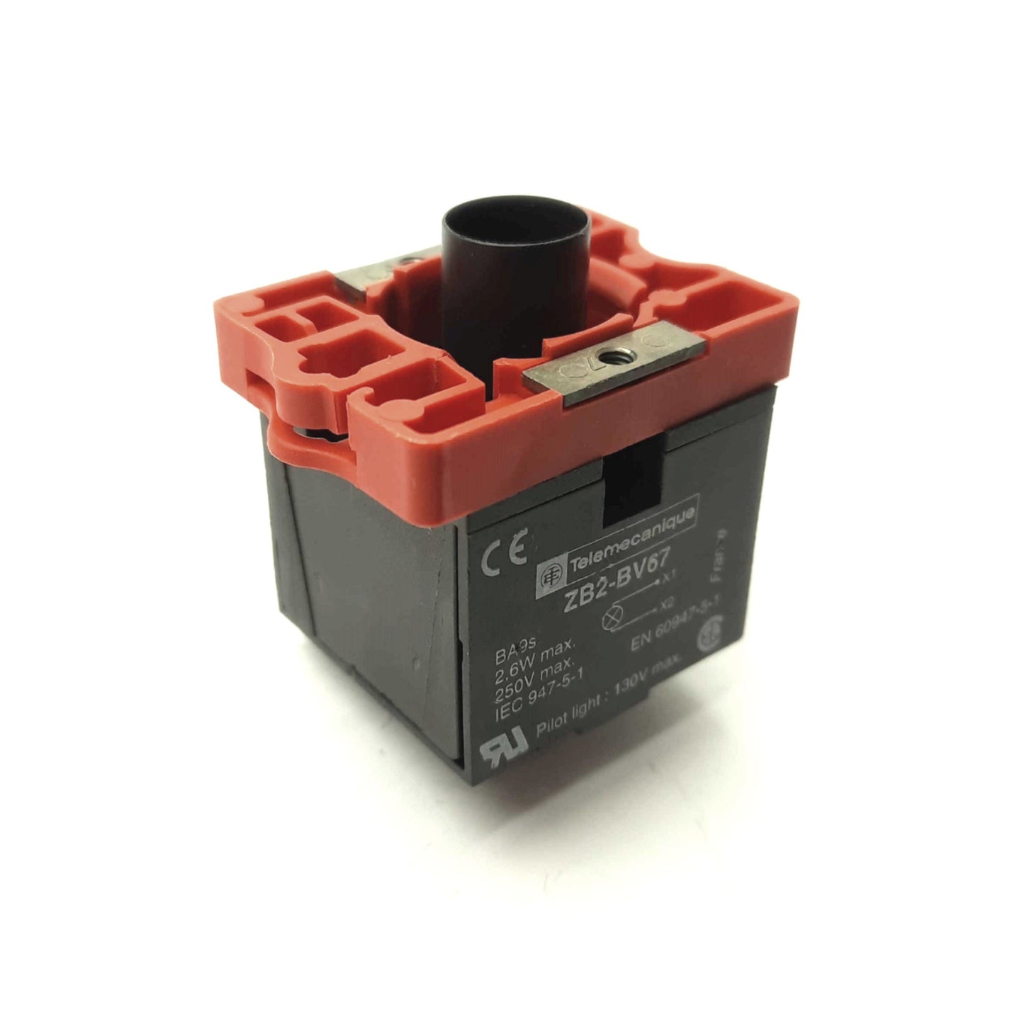 Used Telemecanique ZB2-BV67 Though-Hole Pilot Light Contact Block, BA9s 130V 2.9W