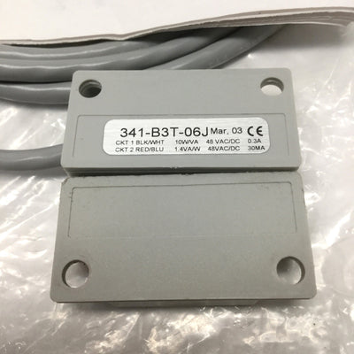 New – Open box Sentrol 341-B3T-06J GuardSwitch Safety Interlock Switch TPST, 2NO-NC, w/Actuator