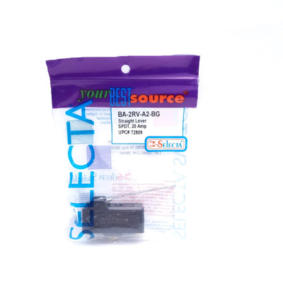 New Selecta BA-2RV-A2-BG Straight Lever Switch, 20A, SPDT, 125/250/480VAC