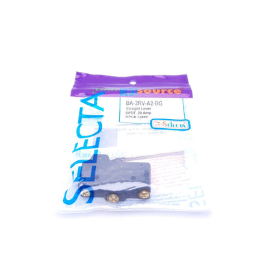 New Selecta BA-2RV-A2-BG Straight Lever Switch, 20A, SPDT, 125/250/480VAC