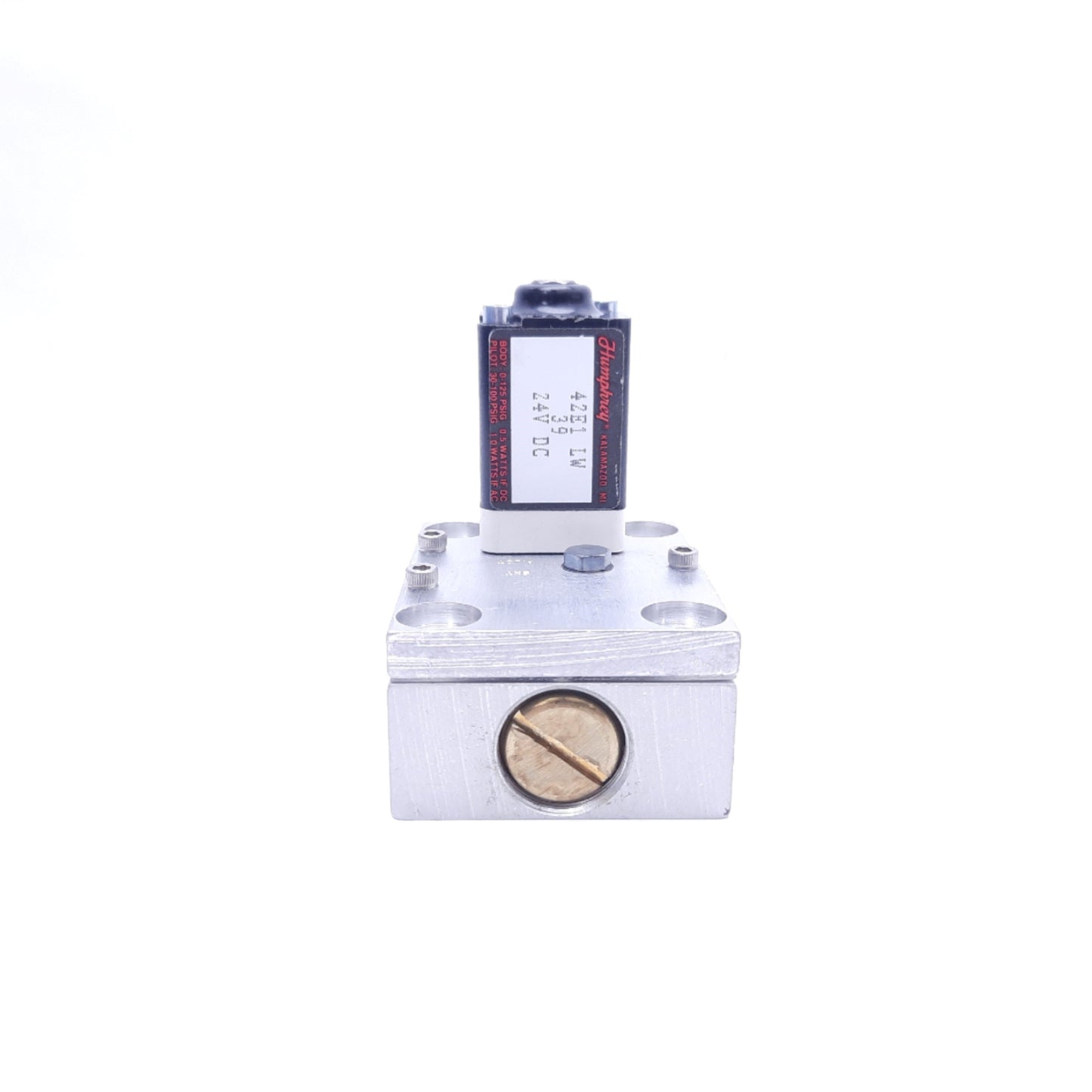 Used Humphrey 42E1-LW 39 24VDC Solenoid With 2 1/4" Valve, 3/8" NPT, 1/4" NPT Ports