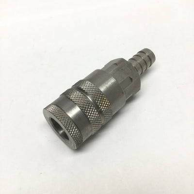 New – Open box PCC Dixon 4FS4-S Series F Hose Barb Quick Connect Coupler Stainless Steel, 1/2"