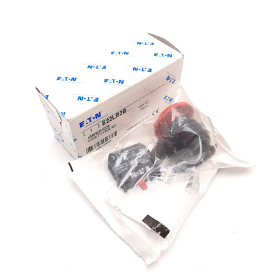 New Eaton E22LB2B Push Button, 40mm Mushroom, Red, Momentary, N/C Contact Block