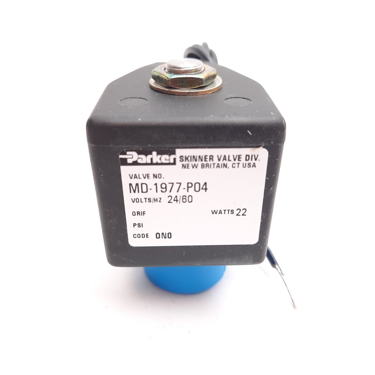 New – Open box Parker MD-1977-P04 Skinner Valve Solenoid Coil, Voltage: 24VAC 60Hz, 22W