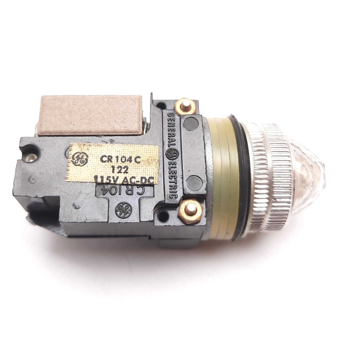 Used General Electric CR104C Indicating Pilot Light, Color: Clear, 115VAC/DC