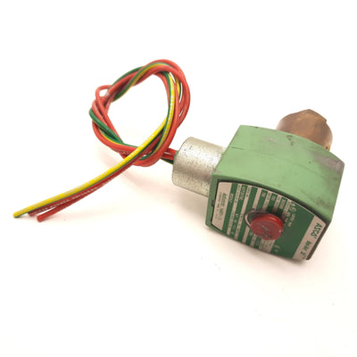 Used Asco Red-Hat 8320G1 Solenoid Valve Air Water Oil 100 PSI Ports: 1/8" NPT 120VAC