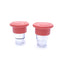 Used Lot of 2 Red Emergency Stop Push Twist/Maintained Switch Heads, 1-1/2" Diameter
