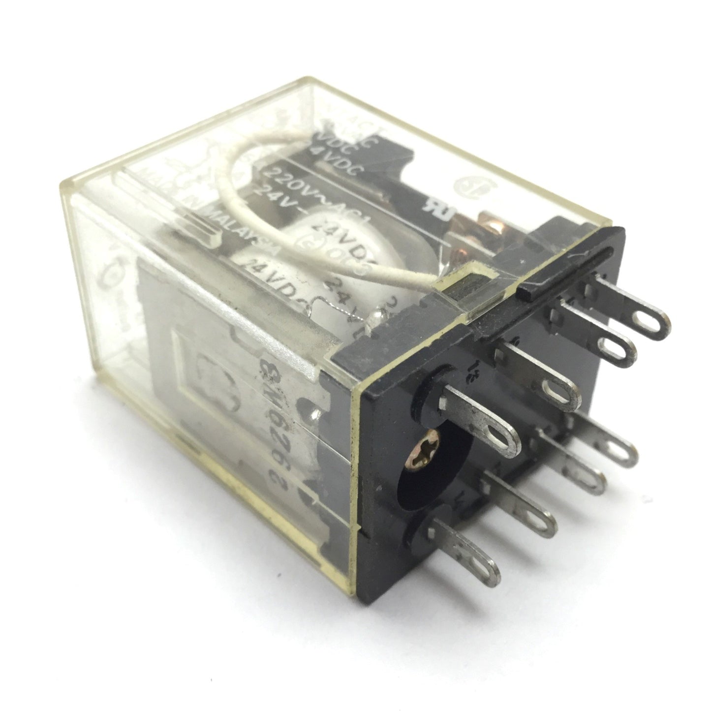 Used Omron MY2-US-SV Ice Cube Relay, DPDT, Coil: 24VDC, 5A 240VAC 28VDC & Base