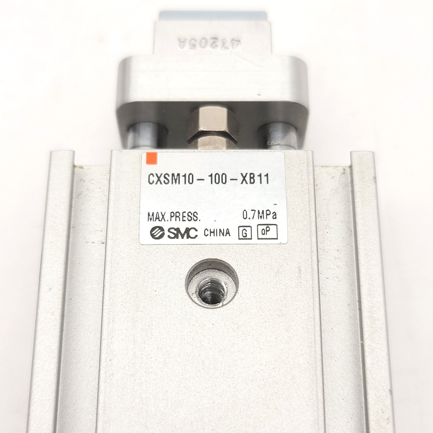 Used SMC CXSM10-100-XB11 Dual Rod Guided Cylinder Bore: 10mm, Stroke: 100mm, 0.7MPa