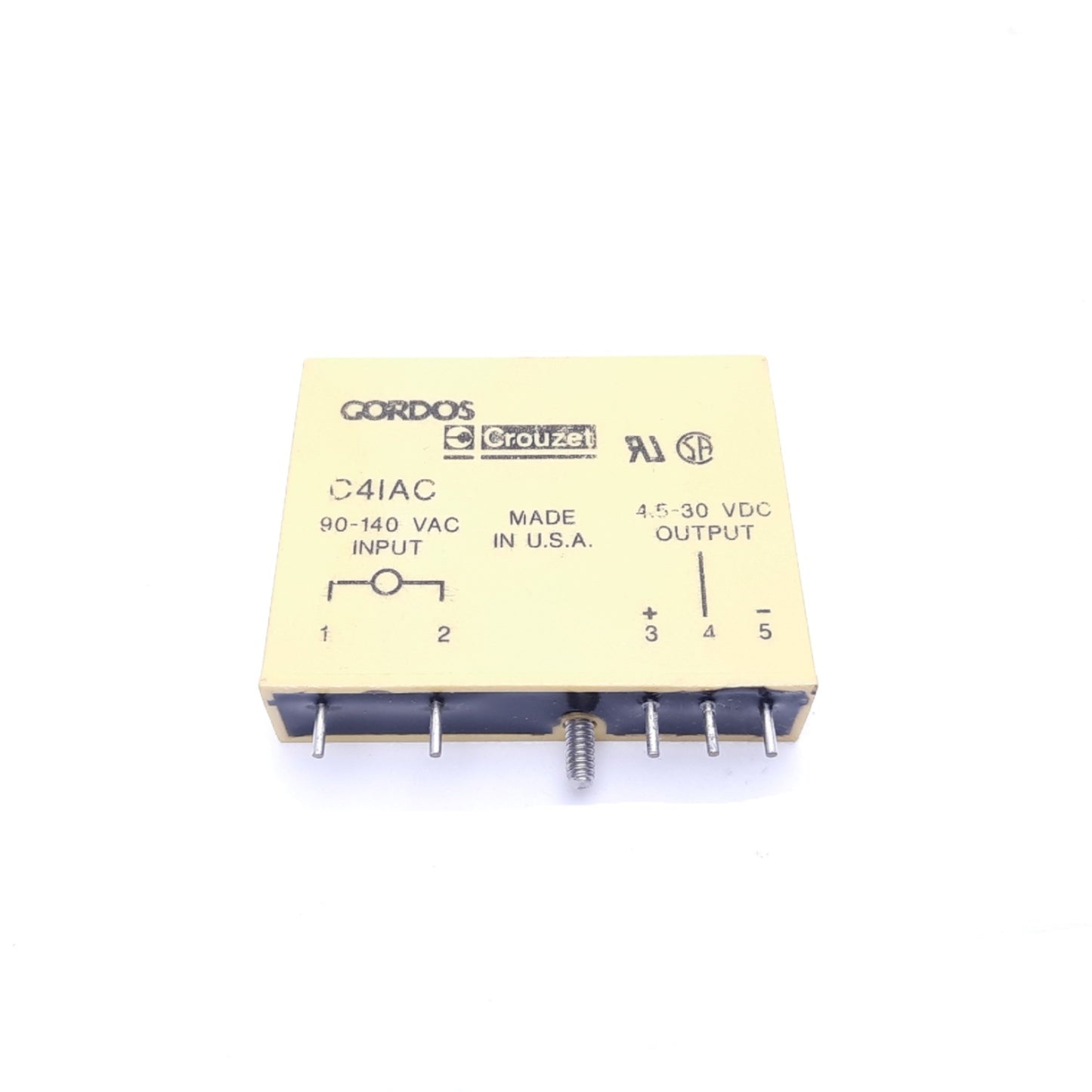Used Gordos Crouzet C4IAC Solid State Relay, 90-140 VAC Input, 4.5-30 VDC Output