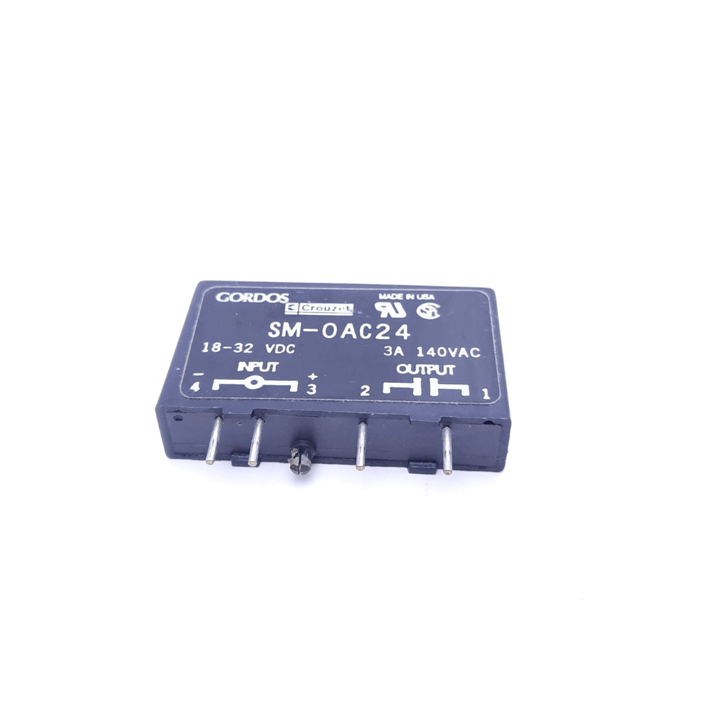 Used Gordos Crouzet SM-OAC24 Solid State Relay, 18-32 VDC Input, 140 VAC 3A Output
