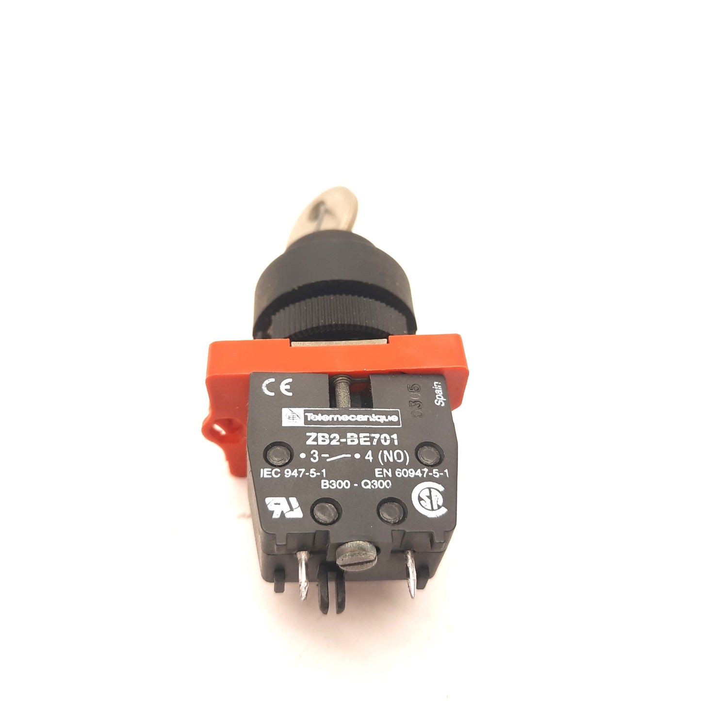 Used Schneider Telemecanique Key Selector Switch Contact Block NO Pins ZB2-BE701