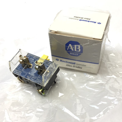 New – Open box Allen Bradley 800T-XD2 Series D Contact Shallow Block, Normally Closed, 1-NC