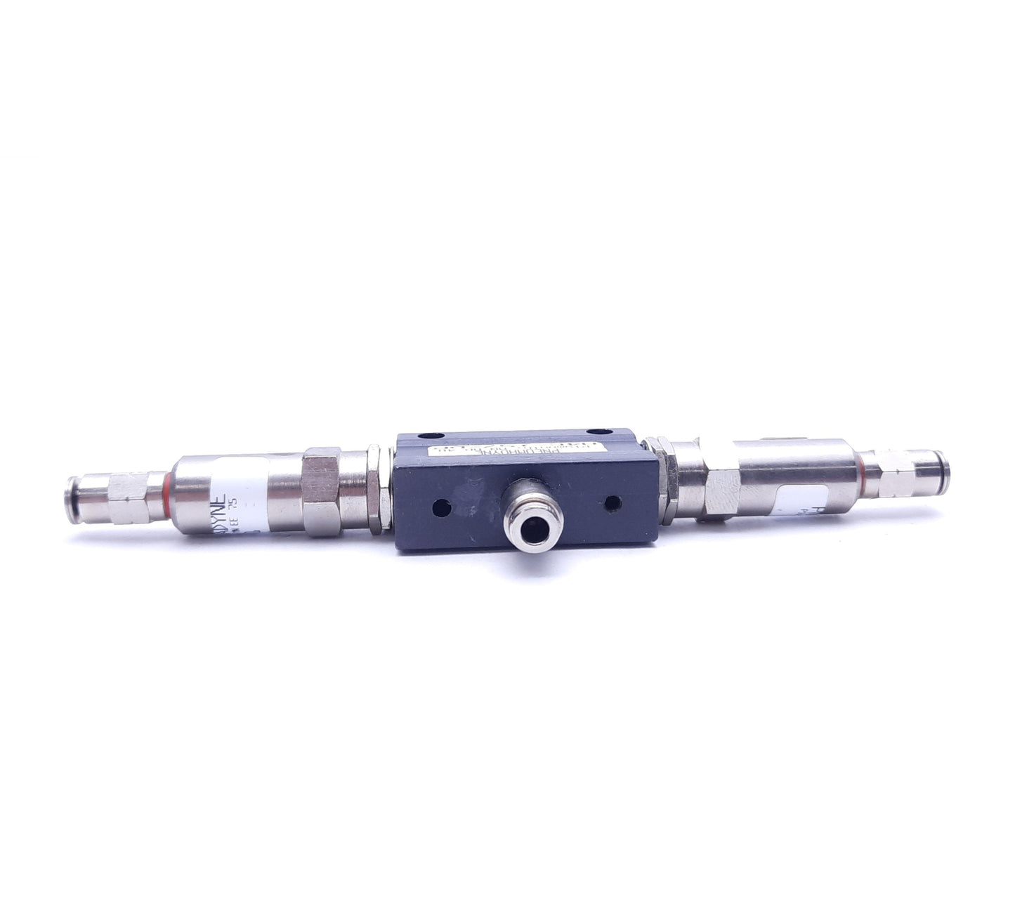 Used Pneumadyne A4C-157-DP Double Push Button Valve, 5/32" Push-in, 125 PSI
