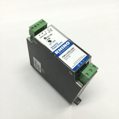 Used Rhino PSM12-078S (78W) Industrial Power Supply, 100-240VAC In, 12VDC 6.5A Out