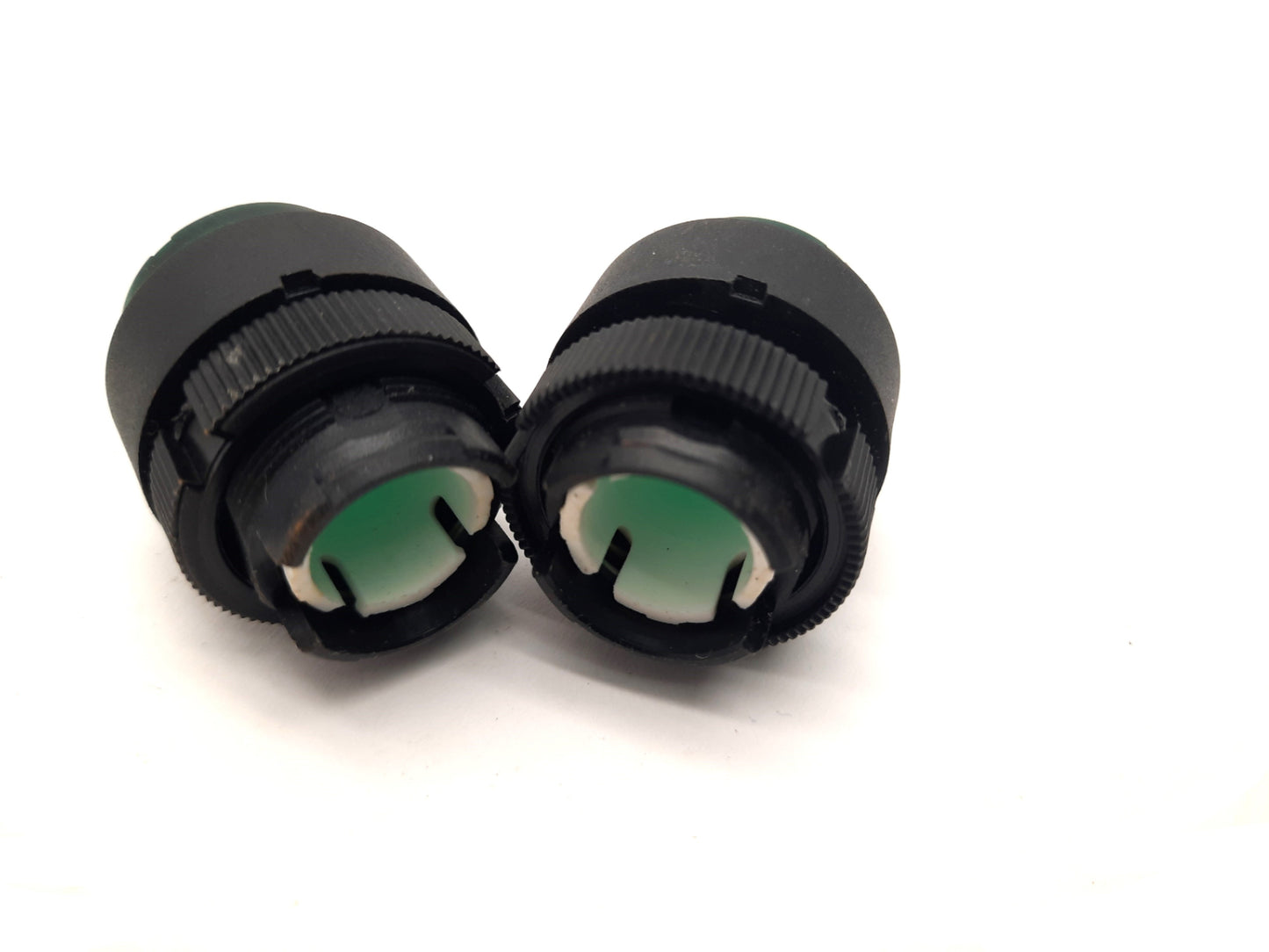 Used Lot of 2 Schneider Telemecanique ZB2 Harmony XAC XACA Green Push Button Cover