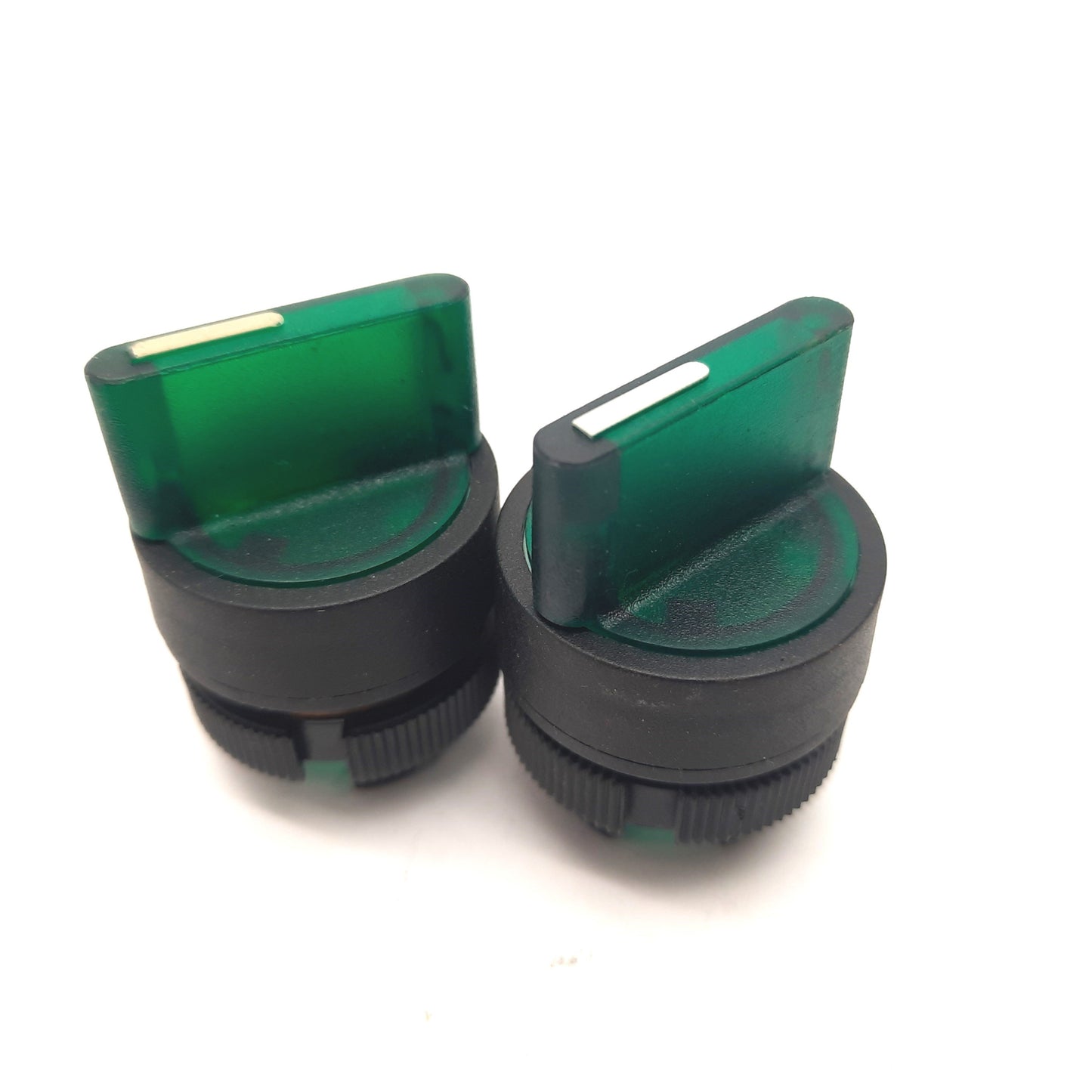 Used Lot of 2 Schneider Telemecanique ZB2 Harmony XAC XACA Green 2 Position Selector