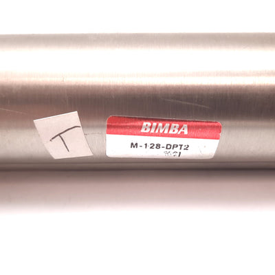 Used Bimba M-128-DPT2 Pneumatic Cylinder, Bore: 1.25", Stroke: 8", Ports: 1/8" NPT