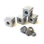 Used Lot of 4 Parker 18-826 Square Aluminum Extrusion Corner Connector & Plug, 2-Way