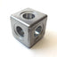 Used Lot of 4 Parker 18-827 Square Aluminum Extrusion Corner Connector & Plug, 3-Way