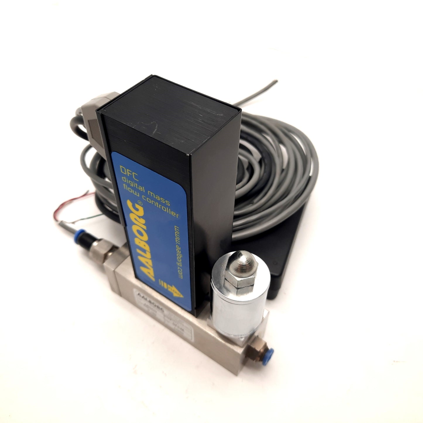 Used AALBORG DFC46 Thermal Mass Flow Controller Argon Ar 0-100 L/min RS485 316 SS