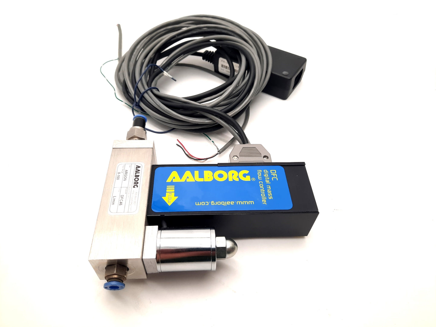 Used AALBORG DFC46 Thermal Mass Flow Controller Argon Ar 0-100 L/min RS485 316 SS