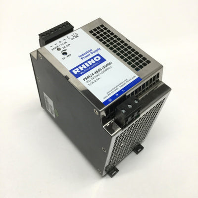 Used Rhino PSM24-360S (360W) Industrial Power Supply 100-240VAC Input, 24VDC 15A Out