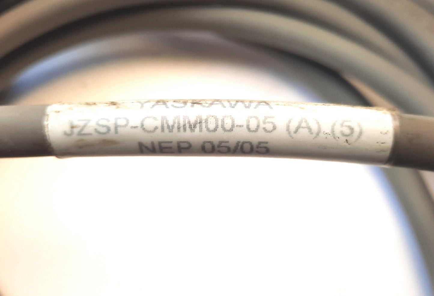 Used Yaskawa JZSP-CMM00-05 (A) (5) Servomotor Cable, 11', 4-Pole Plug to Flying Leads
