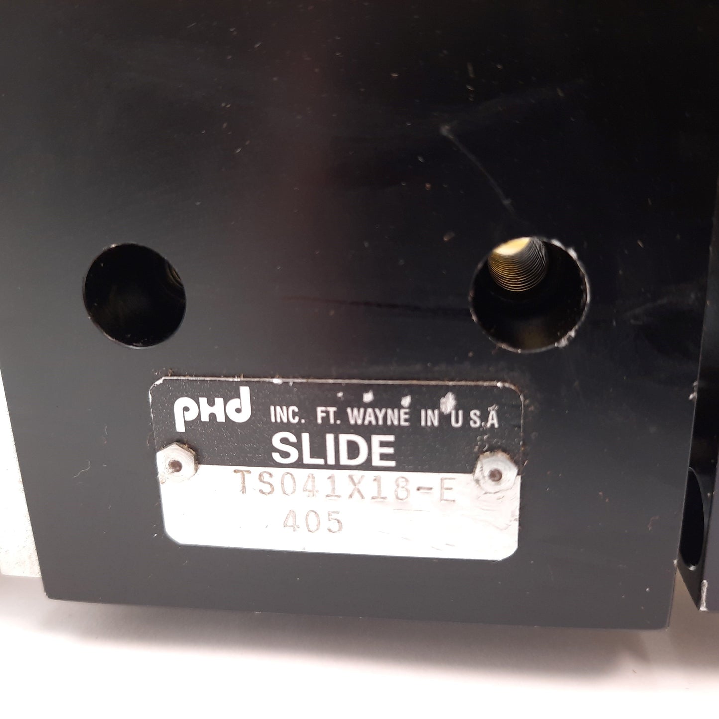 Used Phd TS041X18-E Pneumatic Slide, Bore: 1-1/8", Stroke 18", 1/8" NPT, 150psi Max