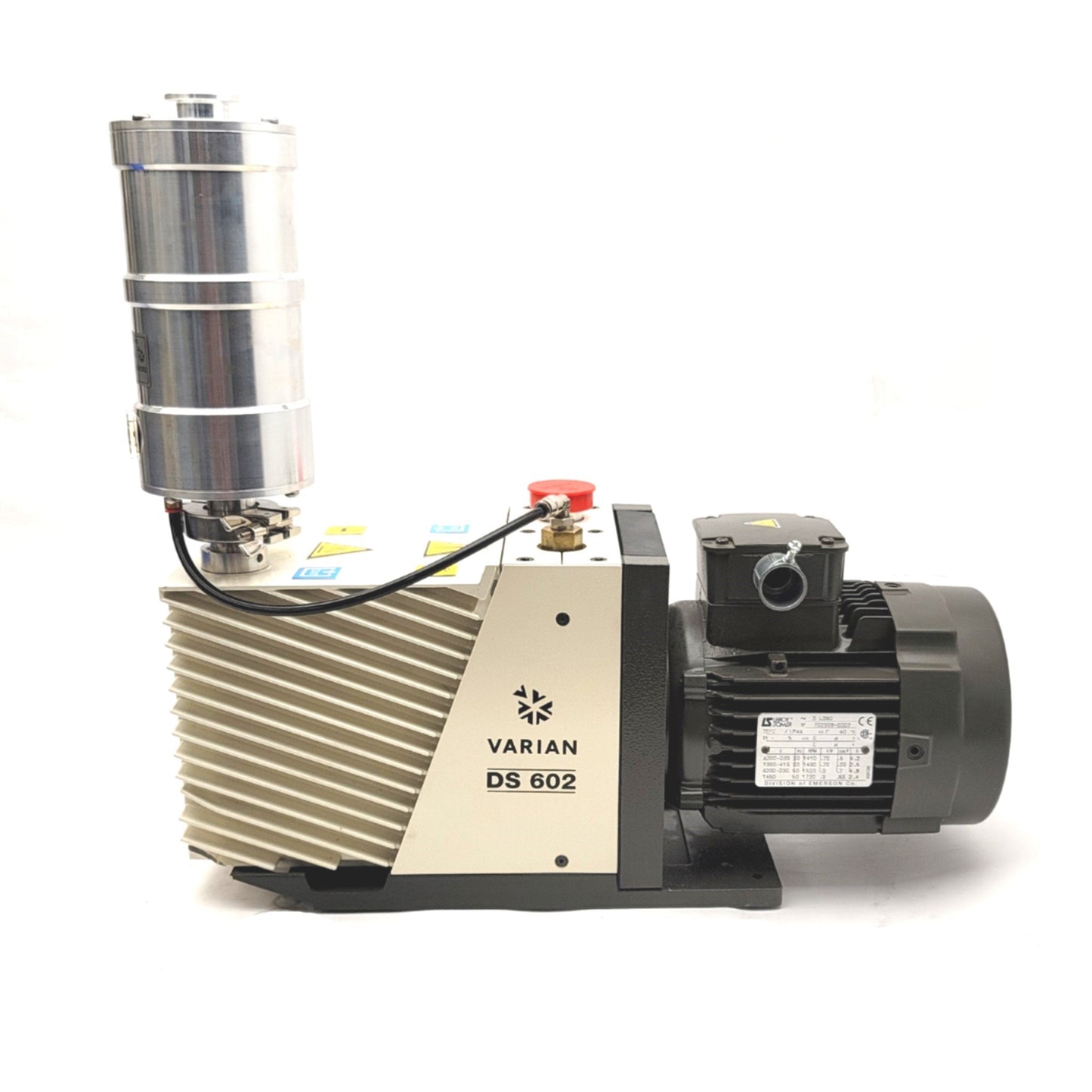Used Varian DS-602 949-9336 Dual Stage Rotary Vacuum Pump 200-460VAC, 3-Ph, 21.4CFM