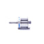 Used Bimba Flat-1 FO-04-1-3 Rodless Cylinder, 3/4" Bore, 1" Stroke, #10-32 Ports