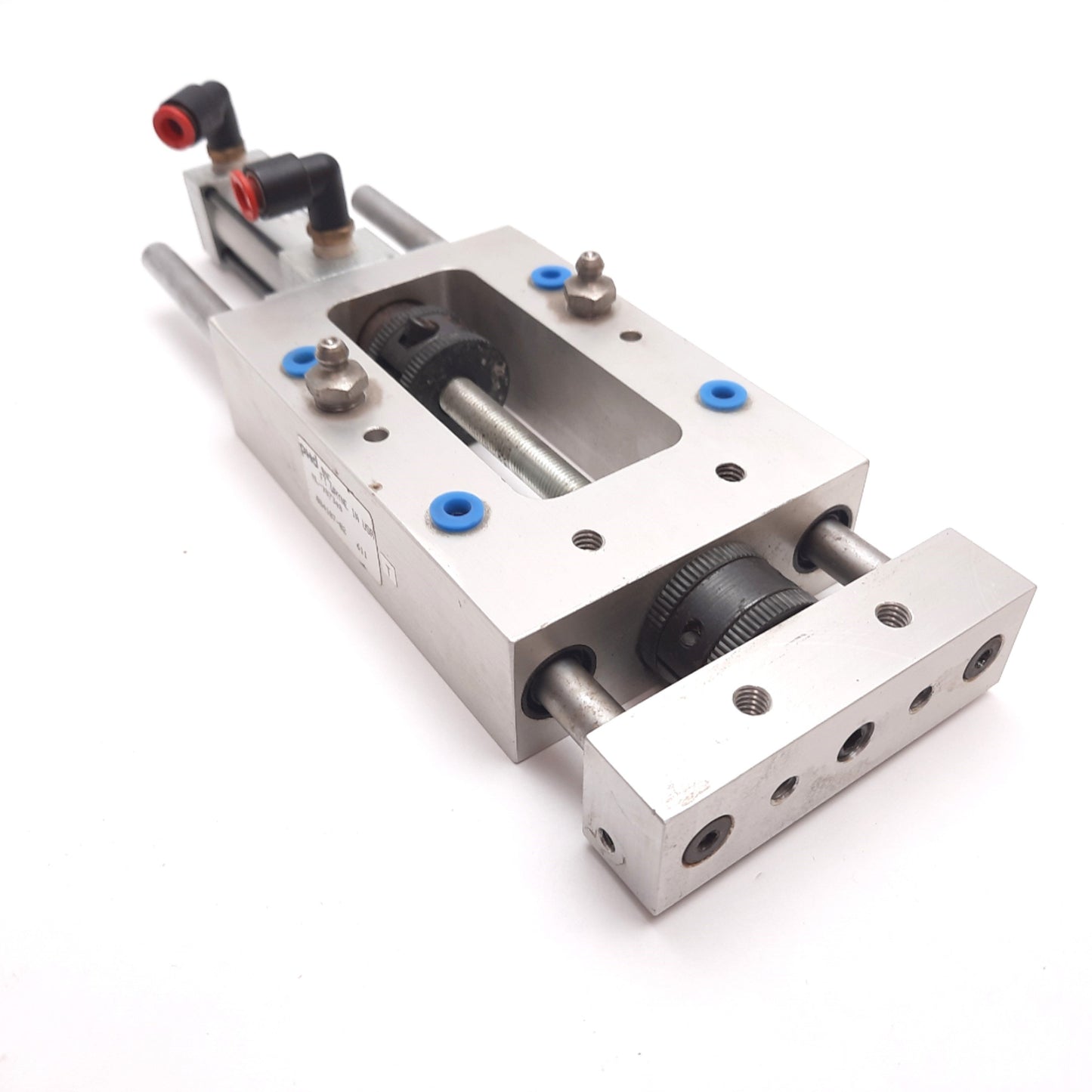 Used PHD ML-187348 Adjustable Linear Slide, Bore: 0.75", Stroke: 1", 1/8" NPT