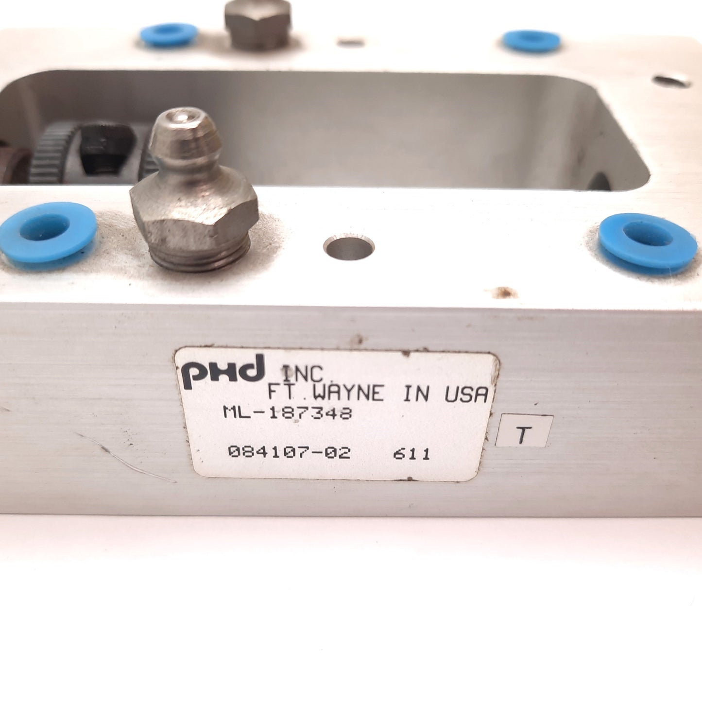 Used PHD ML-187348 Adjustable Linear Slide, Bore: 0.75", Stroke: 1", 1/8" NPT