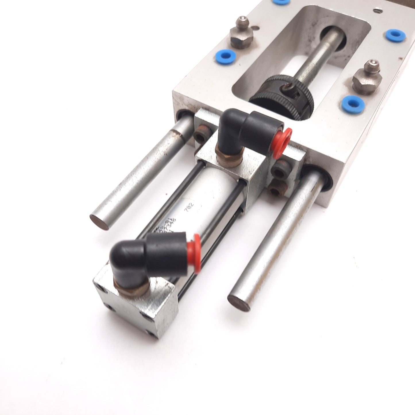 Used PHD ML-187348 Adjustable Linear Slide, Bore: 0.75", Stroke: 1", 1/8" NPT
