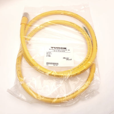 New Turck RKA4.4A-2 Eurofast Cordset Straight Female M12 Connector, 4-Pin Length: 2M