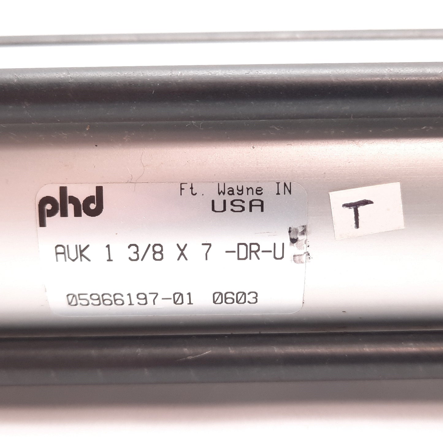 Used PHD AVK 1 3/8 x 7-DR-U Air Cylinder, Bore: 1-3/8", Stroke: 7", Ports: 1/4" NPT