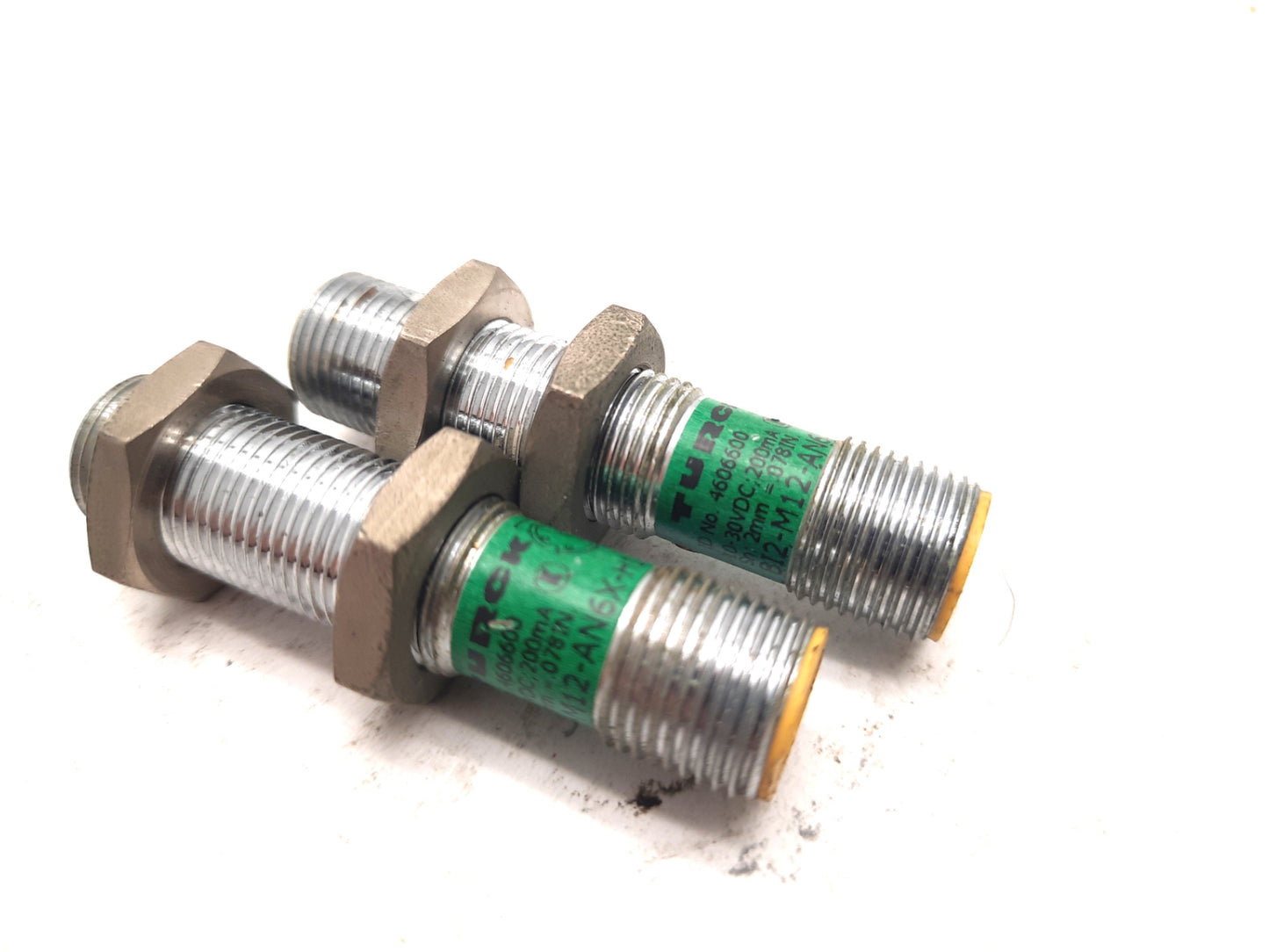 Used Lot of 2 Turck Proximity Sensor 10-30VDC Range: 2mm NO NPN Bi2-M12-AN6X-H1141