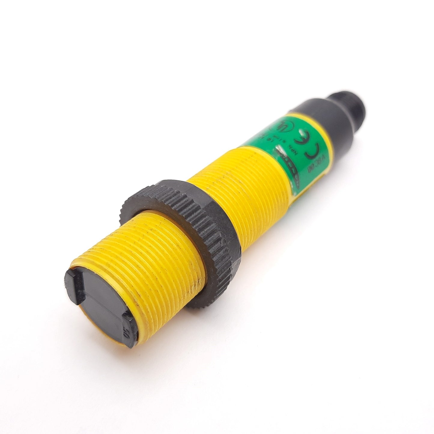 Used Banner S18SN6FF25Q Photoelectric Sensor, Range: 25mm, NPN, 10-30VDC, 4-Pin M12