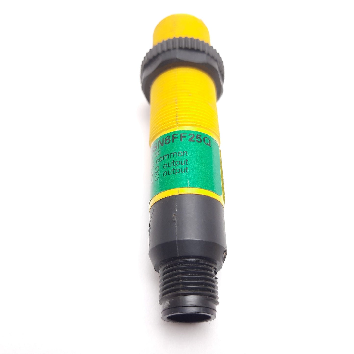Used Banner S18SN6FF25Q Photoelectric Sensor, Range: 25mm, NPN, 10-30VDC, 4-Pin M12