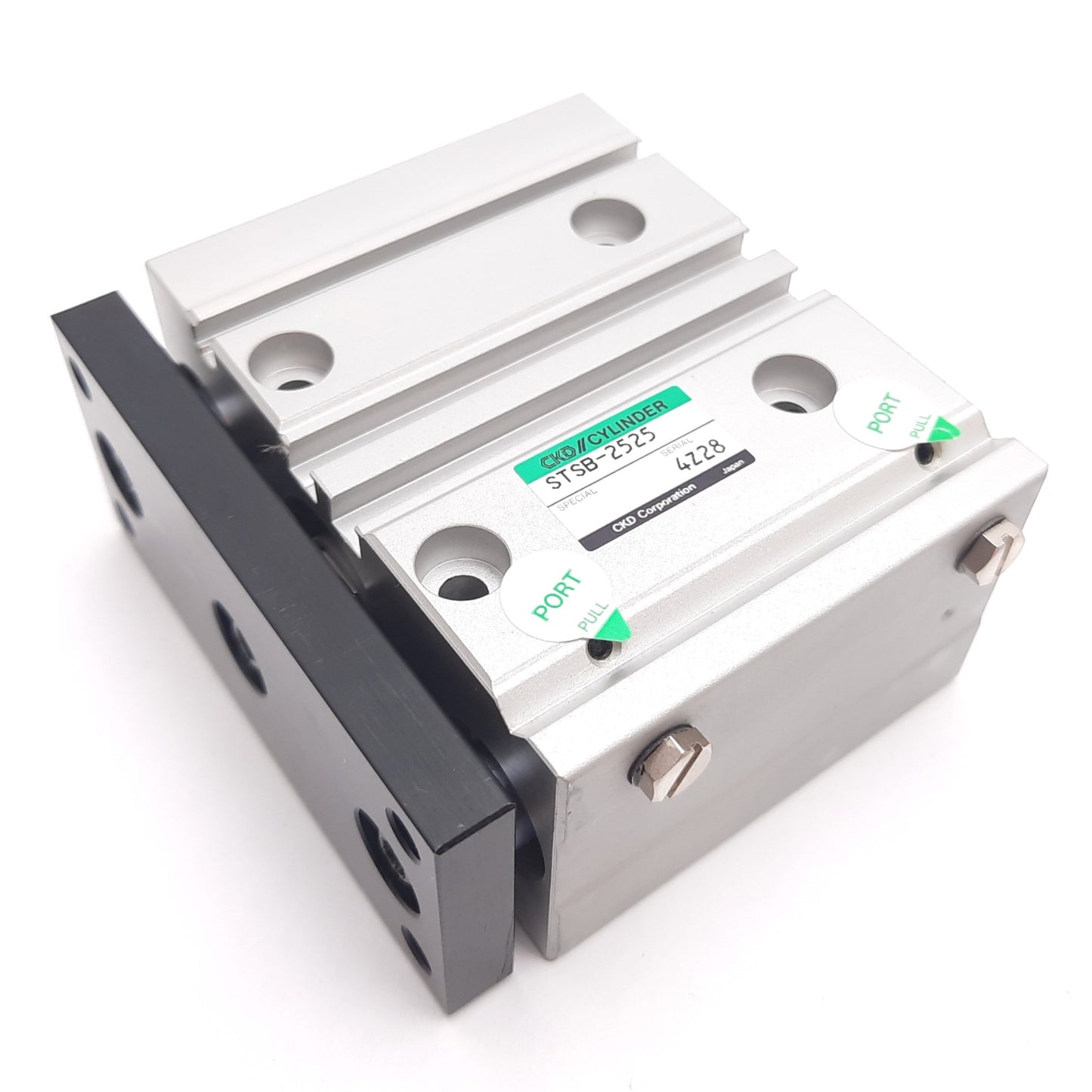New CKD STSB-2525 Compact Guided Cylinder, Bore: 25mm, Stroke: 25mm, M5x0.8