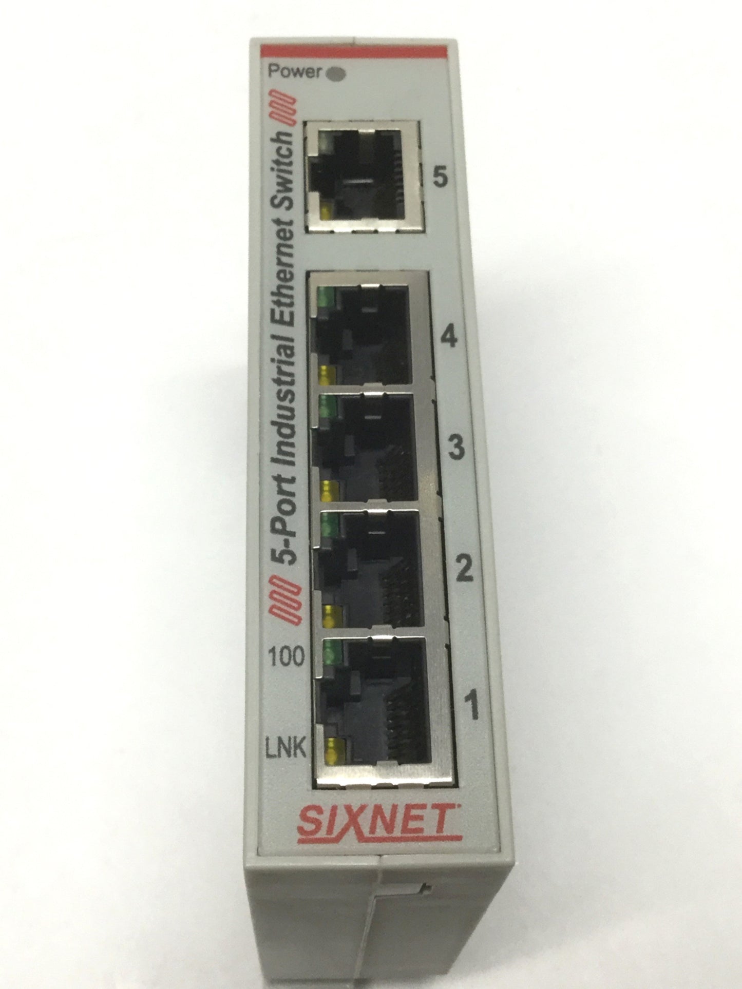 Used Sixnet SL-5ES-1 Slim Line Industrial Unmanaged Ethernet Switch, 5-Port, 10-30VDC